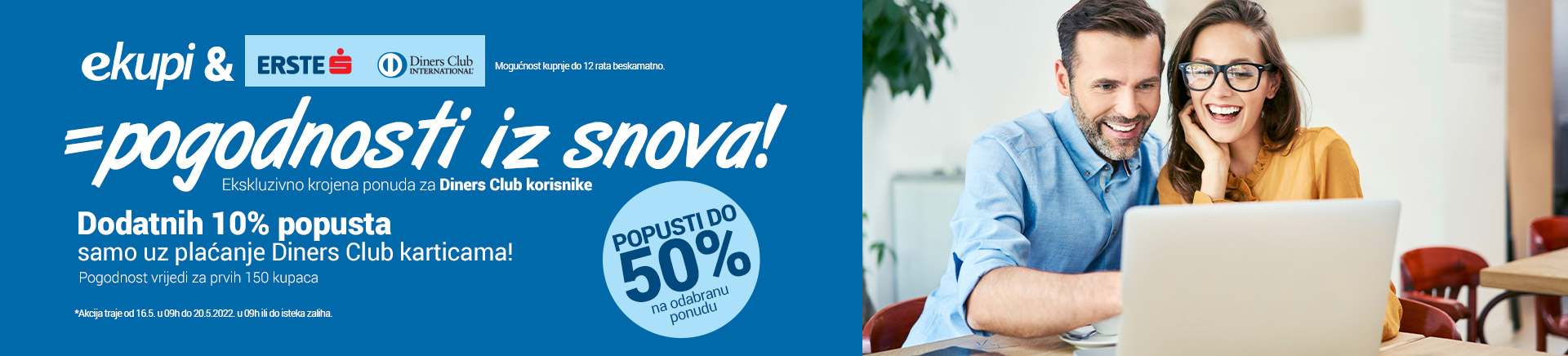 Diners pogodnosti | do 50% + 10% popusta